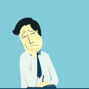 I feel bored Stock Illustration