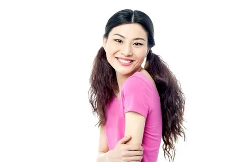 I feel to shy to pose. Stock Photos