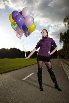 I like flying balloons Stock Photos