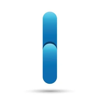 I font vector with blue color on White background, Futuristic font, Cosmic, V Illustrazione stock