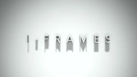I frames 3D title animation with shadows on a white background Stock Footage 297670885