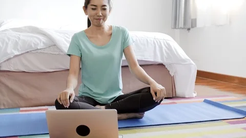 I give up yoga. Stock Footage 104070358