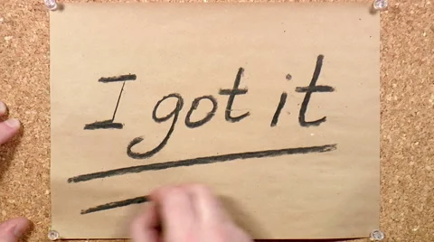 I got it written on paper Stock Footage 48951175