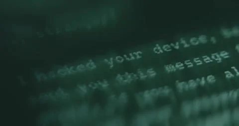 I hacked your device message from hacker Stock Footage 313424186