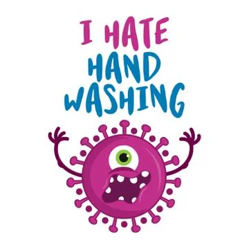 I hate hand washing - STOP coronavirus (2019-ncov) Stock Illustration