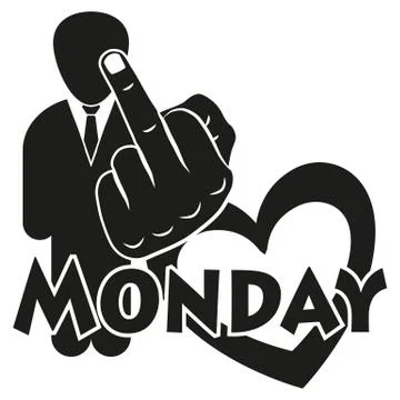 I hate Monday Illustrazione stock