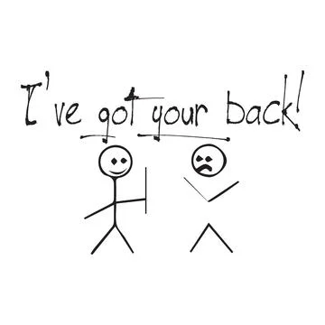I have got your back typography t-shirt design, tee print, t-shirt design Stock Illustration