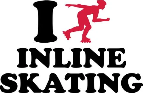 I heart Inline Skating Stock Illustration
