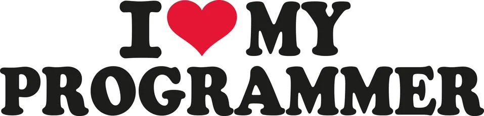I heart my Programmer Stock-Illustration