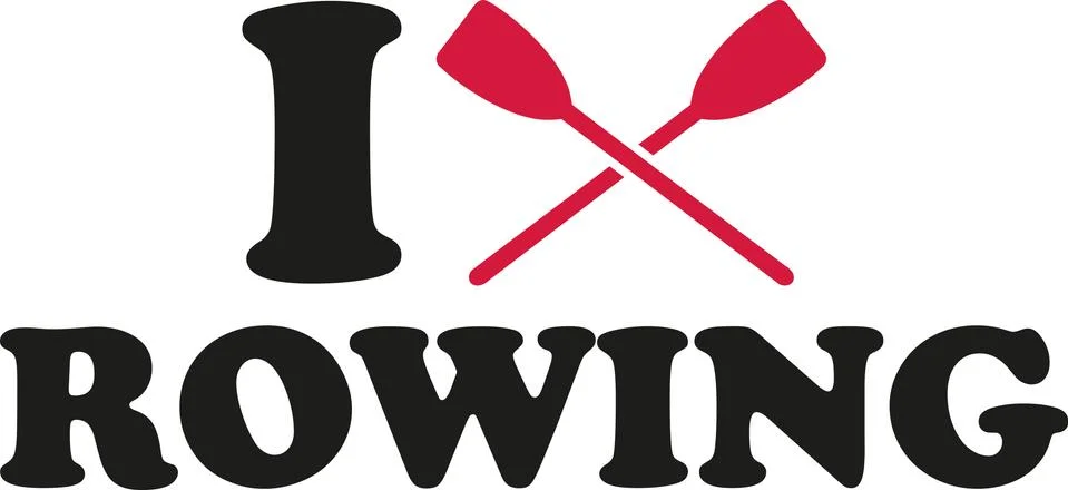 I heart rowing Stock Illustration