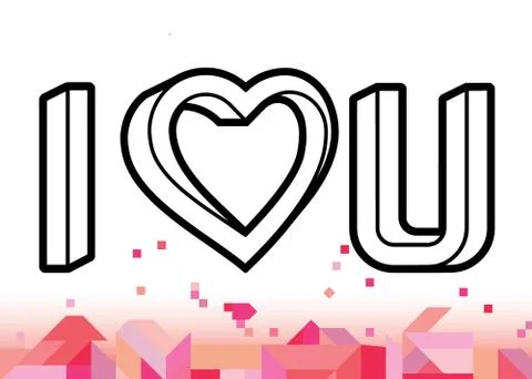 I heart you Stock Illustration