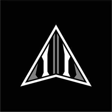 I I initials in the form of a modern minimalist arrow. perfect for letters, g Stock Illustration