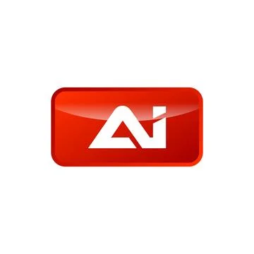 A I Initial Letter Rectangle Shape Logo Template イラスト素材