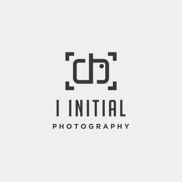 I initial photography logo template vector design Stock Illustration