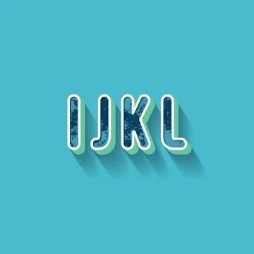 I J K L - 3D Plastique Alphabet Stock Illustration