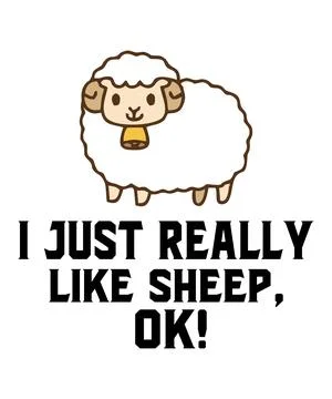 I Just Really Like Sheep, Ok! Stock Illustration