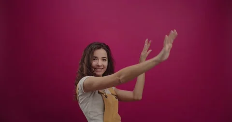 I know how to earn Young beautiful happy girl Stock Footage 149301980