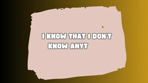 I KNOW THAT I DON'T KNOW ANYTHING Video stock 248803996