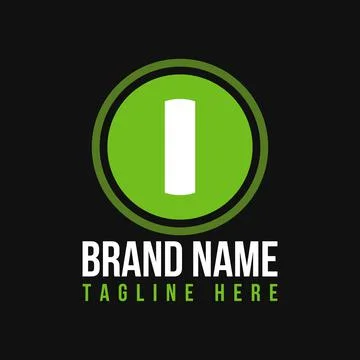 I Letter mark logo vector illustration Illustrazione stock