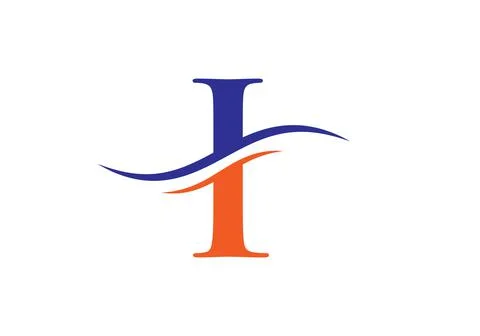 I Logo Design Vector Template. Initial Letter I Logotype For Business And Com Stock Illustration
