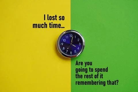 I lost so much time, Are you going to spend the rest of it remembering that 스톡 사진