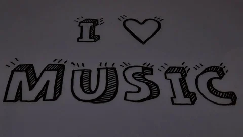 I Lov eMusic 3D Stock Footage 72606783