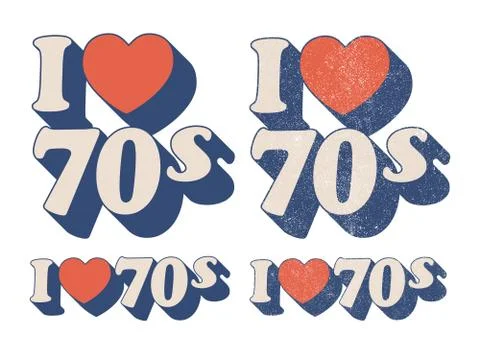 I Love 70s Stock Illustration