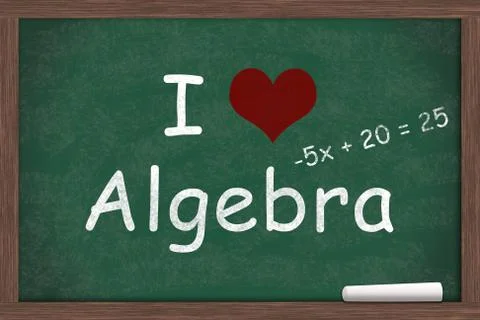 I love algebra Stock Illustration