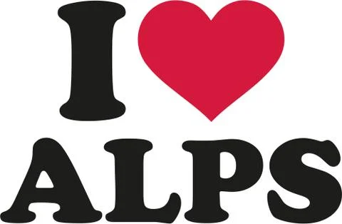 I love alps Stock Illustration