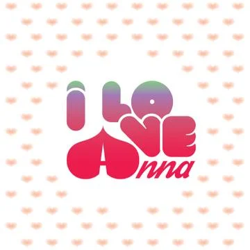 I love Anna 스톡 일러스트