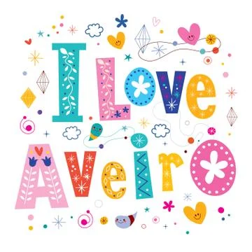 I love Aveiro Stock-Illustration
