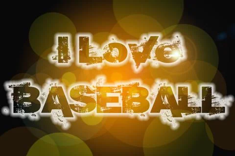 I love baseball concept Stock Illustration
