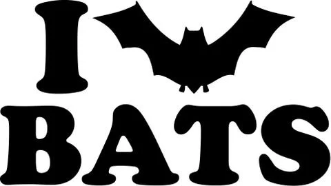I love Bats Stock Illustration