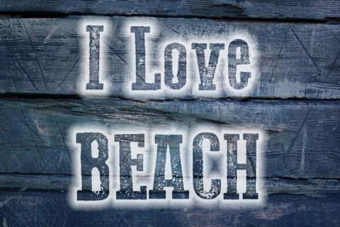 I love beach concept Stock Illustration