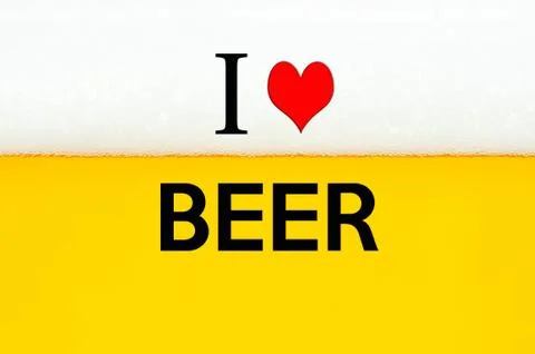 I love beer Stock Photos