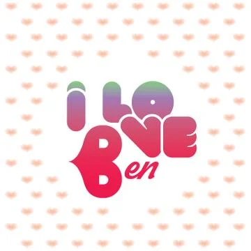 I love Ben Stock Illustration