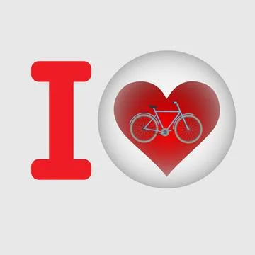 I love bicycle Stock Illustration