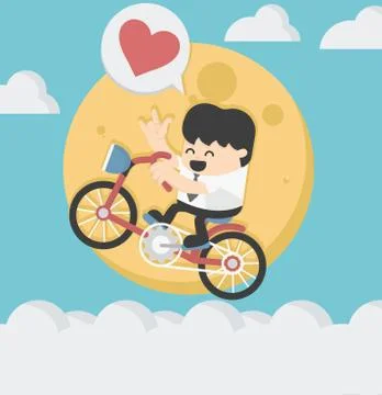 I love bikes 스톡 일러스트