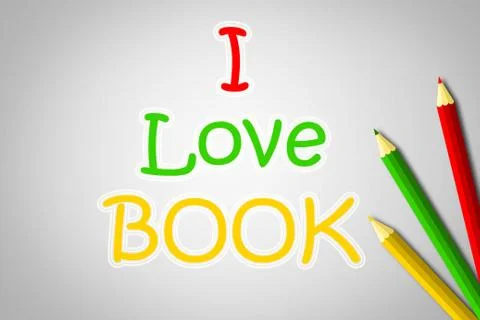 I love book concept Stock Illustration