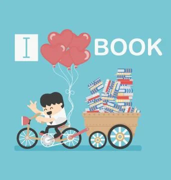 I love book 스톡 일러스트
