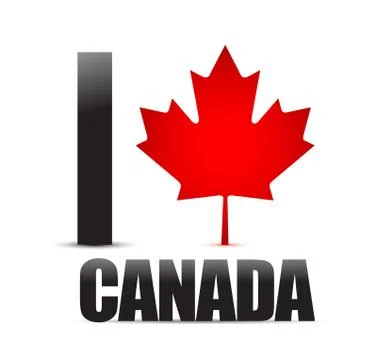 I love canada on the maple pattern イラスト素材