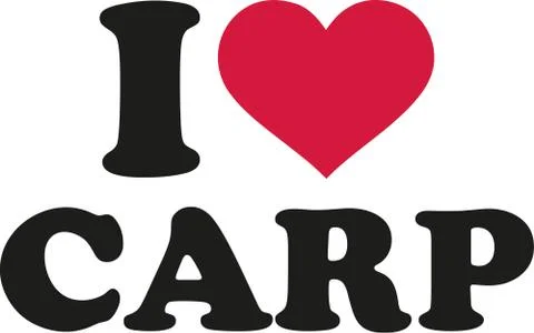 I love carp Stock Illustration