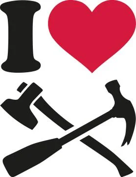 I love carpenter tools Stock Illustration