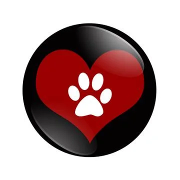 I love cats button Stock Illustration