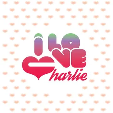 I love Chalie Stock Illustration