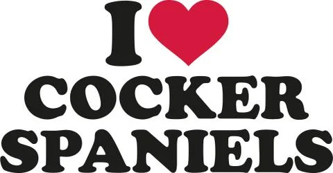I love Cocker Spaniels Stock Illustration