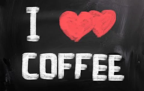 I love coffee concept Stock Illustration