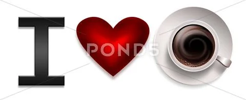 I love coffee Stock Illustration