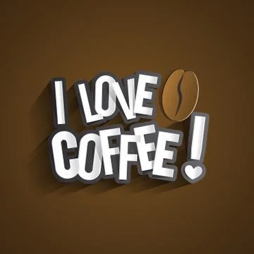 I Love Coffee Stock Illustration