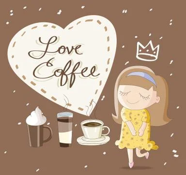 I love coffee Stock Illustration